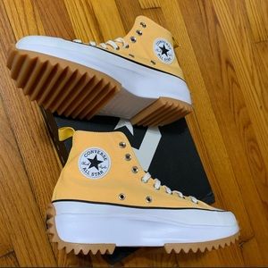 Yellow Converse Run Star Hike High Tops WORK ONCE